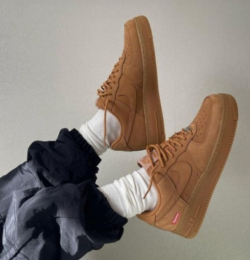 Nike Air Force 1 Low x Supreme Wheat Flax Brown