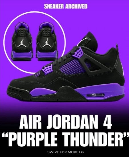 Nike Air Jordan Retro 4 “Purple Thunder”